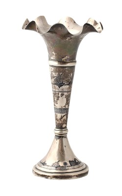 Lot 191 - An Iraqi Silver and Niello Vase, Apparently...