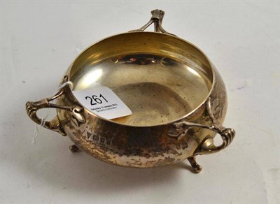 Lot 261 - A small silver three handled bowl