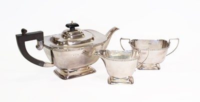 Lot 268 - A Three-Piece George VI Silver Tea-Service, by...