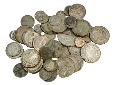Lot 173 - Assorted Pre-1947 British Silver Coinage,...