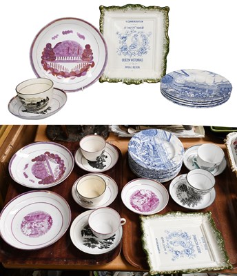 Lot 121 - A Victorian Pottery Commemorative Plaque,...
