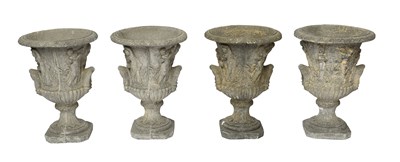 Lot 512 - A Set of Four Reproduction Cast Garden Urns,...