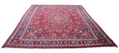 Lot 379 - Mashad Carpet, the raspberry field of...