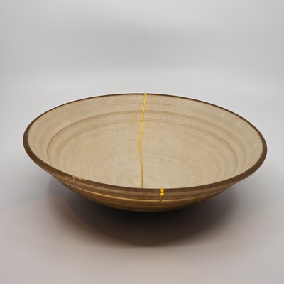 Lot Hide: Bowl, by Edmund Davies, 24cm by 7cm; the...