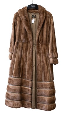 Lot 343 - Joseph Fox Furrier Long Mink Coat with tan...