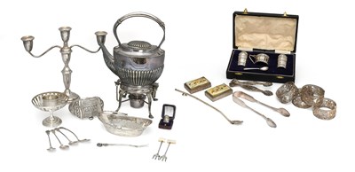 Lot 274 - A Collection of Assorted Silver and Silver...