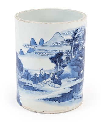 Lot 20 - A Chinese Porcelain Bitong (Brush Pot),...
