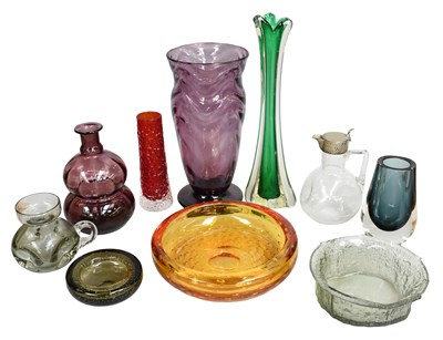Lot 104 - A Thomas Webb Amethyst Glass "Ripple" Vase,...