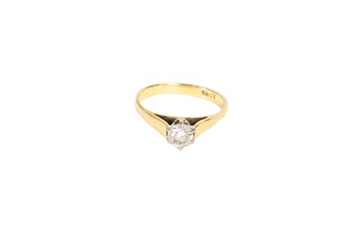 Lot 23 - A Diamond Solitaire Ring, the round brilliant...