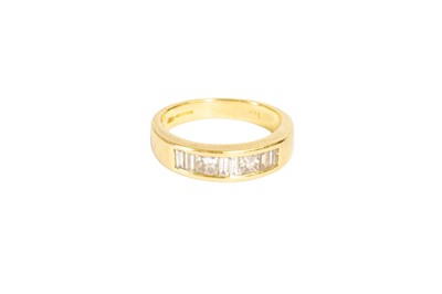 Lot 16 - An 18 Carat Gold Diamond Half Hoop Ring, pairs...