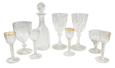 Lot 107 - George III and Later Glassware, to include a...