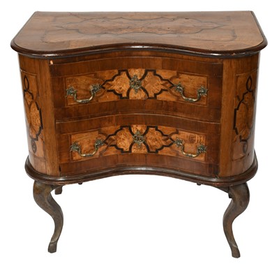 Lot 481 - A 19th Century Continental Inlaid Walnut Chest,...