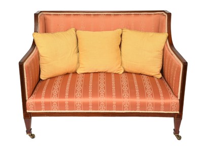 Lot 510 - An Edwardian Inlaid Mahogany Two-Seat Settee,...