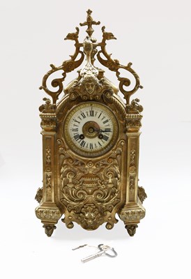 Lot 134 - A French Gilt Metal Striking Mantel Clock,...