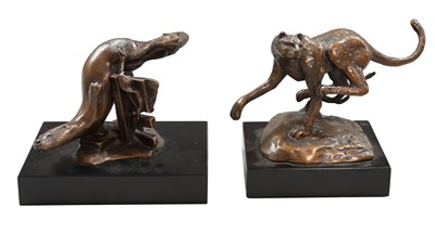 Lot 40 - A Bronzart Patinated Model of a Diving Otter,...