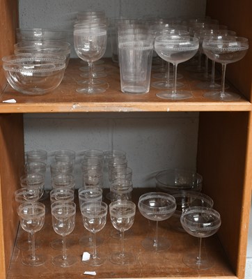 Lot 47 - A Suite of Edwardian Drinking Glasses, with...