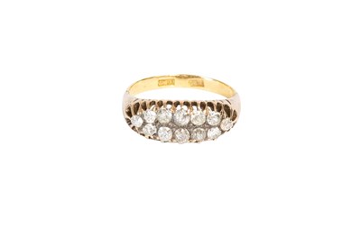Lot 41 - A Diamond Cluster Ring, comprising of two rows...