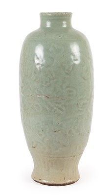 Lot 3 - A Chinese Celadon-Glazed Vase, Yuan/Ming...