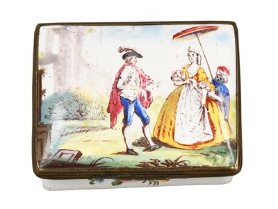 Lot 34 - An 18th Century Enamel Patch Box, of...