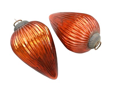Lot 56 - Two 19th Century Red Glass Witch's Balls, of...