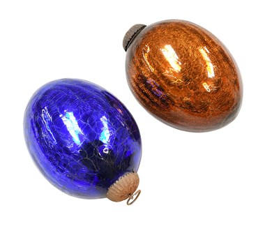 Lot 57 - Two 19th Century Glass Witch's Balls, of melon...