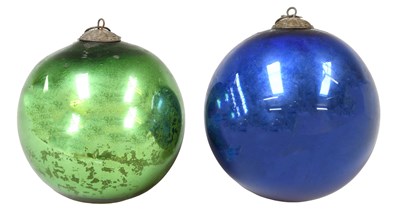 Lot 54 - Two 19th Century Glass Witch's Balls, of...