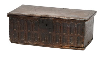 Lot 550 - A 17th/18th Century Carved Oak Bible Box, 64cm...