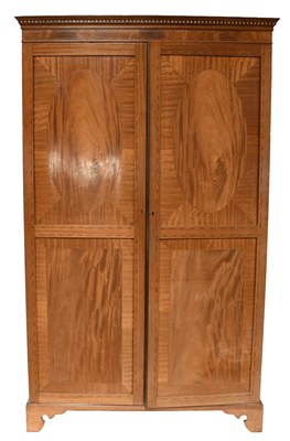 Lot 477 - An Edwardian Inlaid Satinwood Two Door...