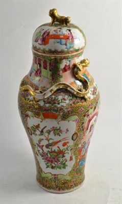 Lot 305 - A Chinese famille rose pattern vase and cover