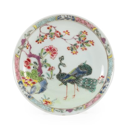 Lot 48 - A Chinese Porcelain Saucer, Yongzheng, painted...