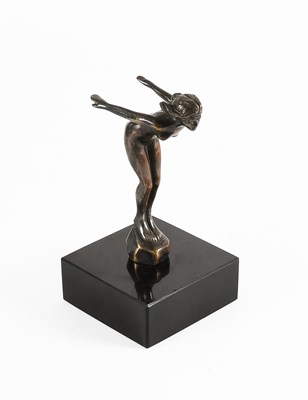 Lot 7 - An Art Deco Bronze Car Mascot, modelled as a...