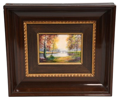 Lot 138 - Jules Sarlandie (1874-1936): A Limoges Enamel...