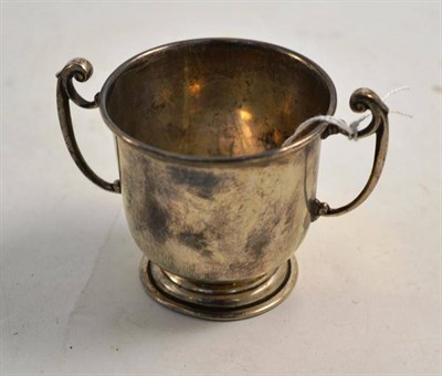 Lot 340 - A twin handled silver cup