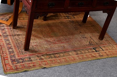 Lot 385 - Senneh Rug, the ivory Herati field centred by...