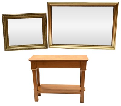 Lot 527 - A 20th Century Oak Console Table, with square...