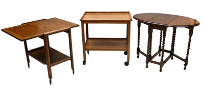 Lot 514 - An Early 20th Century Oak Two Tier Tea Trolley,...
