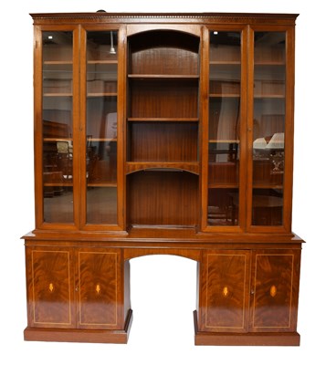Lot 397 - A Large 20th Century Inlaid Mahogany Bookcase...