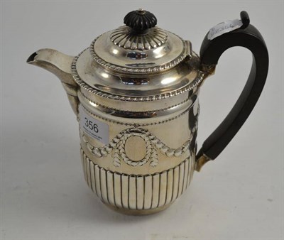 Lot 356 - Silver hot water jug, by John James Keith, London 1837