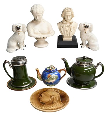 Lot 130 - A Victorian Parian Bust of Clytie, together...