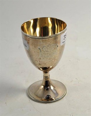 Lot 357 - Silver trophy cup, London 1812, inscribed The Kendal Agricultural Society to M T Bonness of...