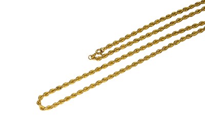Lot 118 - A 9 Carat Gold Rope Twist Necklace, lenght 63cm