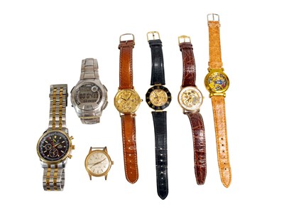 Lot 179 - A 9 Carat Gold Skeletonised Dial Wristwatch,...