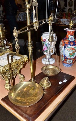 Lot 376 - Brass scales and weights