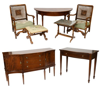 Lot 530 - A Pair of Beech Framed Armchairs, early 20th...