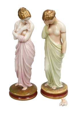 Lot 26a - A Pair of Royal Worcester Porcelain Figures,...