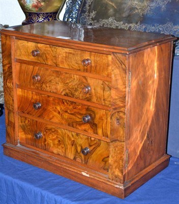 Lot 383 - A walnut specimen cabinet with Wellington style locking mechanism