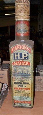 Lot 395 - A giant tin Garton's H.P sauce bottle display, 94cm high