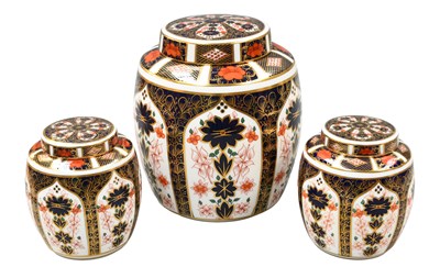 Lot A Large Royal Crown Derby Porcelain Ginger Jar...