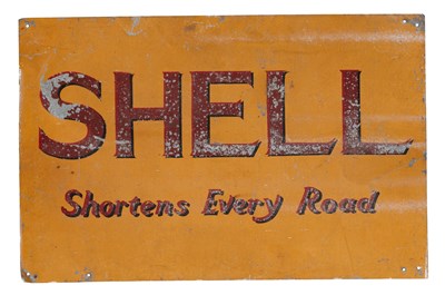 Lot 150 - SHELL SHORTENS EVERY ROAD: A Single-Sided Tin...