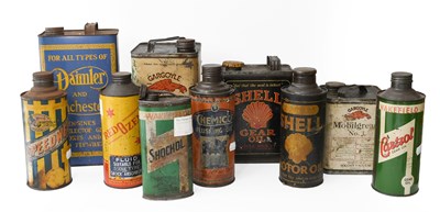 Lot 126 - A Collection of Empty Oil Tins and Canisters,...